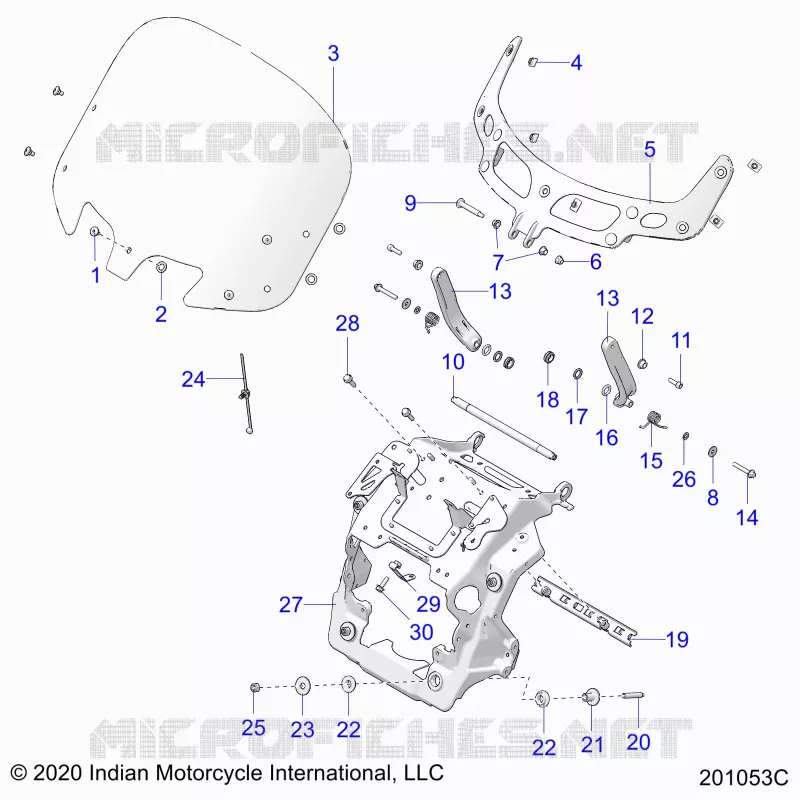 CARENATURA ASM, WINDSHIELD MOUNT