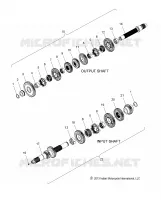 DRIVE TRAIN, INPUT/OUTPUT SHAFT ASM. - N14CCC/CCV/TCA ALL OPTIONS (49INDIANTRANS14)