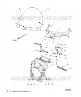 CARENATURA ASM, WINDSHIELD MOUNT
