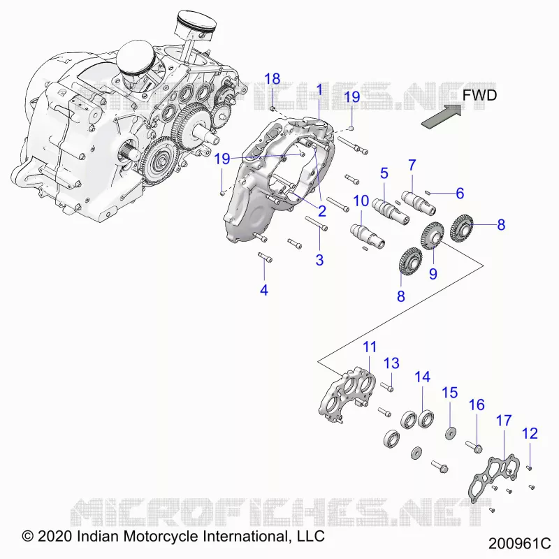 MOTORE, CAM SHAFTS AND GEARS