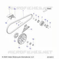 TRASMISSIONE, DRIVE SPROCKET, BELT AND GUARD