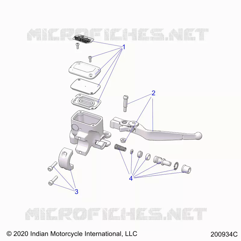 FRENO ANTERIORE, LEVER AND MASTER CYLINDER
