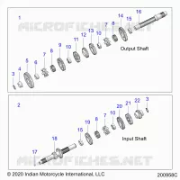 TRASMISSIONE, INPUT/OUTPUT SHAFT ASM.