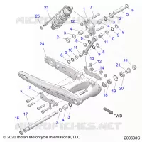 SOSPENSIONE POSTERIORE ASM., SWING ARM AND SHOCK
