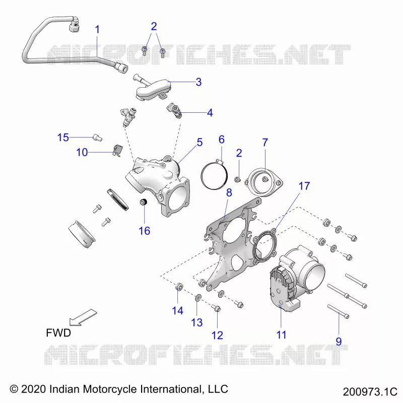 SISTEMA DI ALIMENTAZIONE CARBURANTE, FUEL CLAM SHELL/THROTTLE BODY