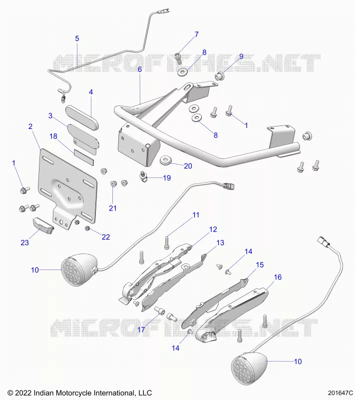 ELETTRICO, REAR LIGHTING AND TURN SIGNALS (PACIFIC MODELS ONLY)