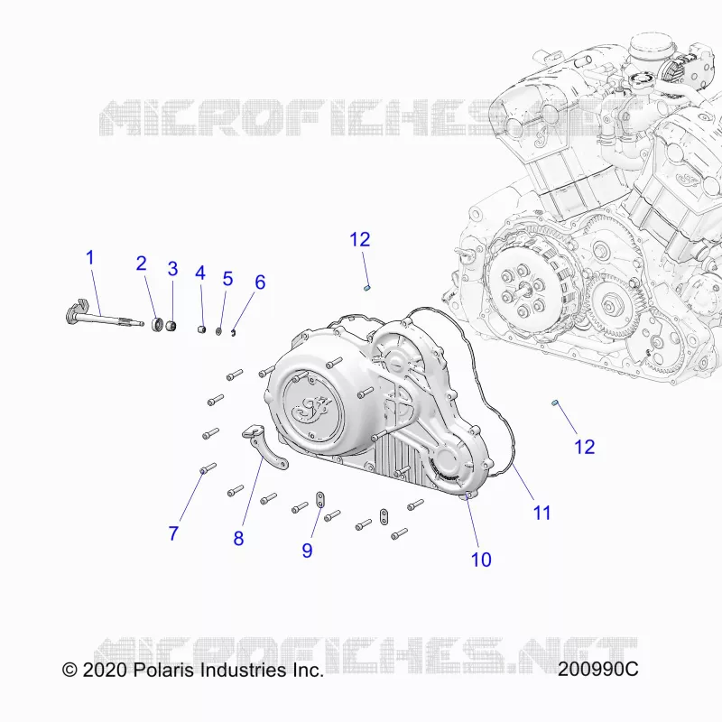 MOTORE, COVER ASM., PRIMARY DRIVE