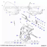 CARENATURA ASM, WINDSHIELD MOUNT