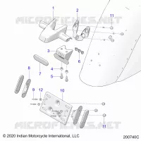 TARGA SUPPORTO/REAR LIGHT HOUSING