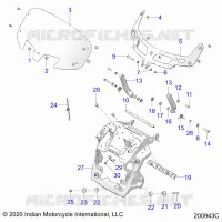 CARENATURA ASM, WINDSHIELD MOUNT