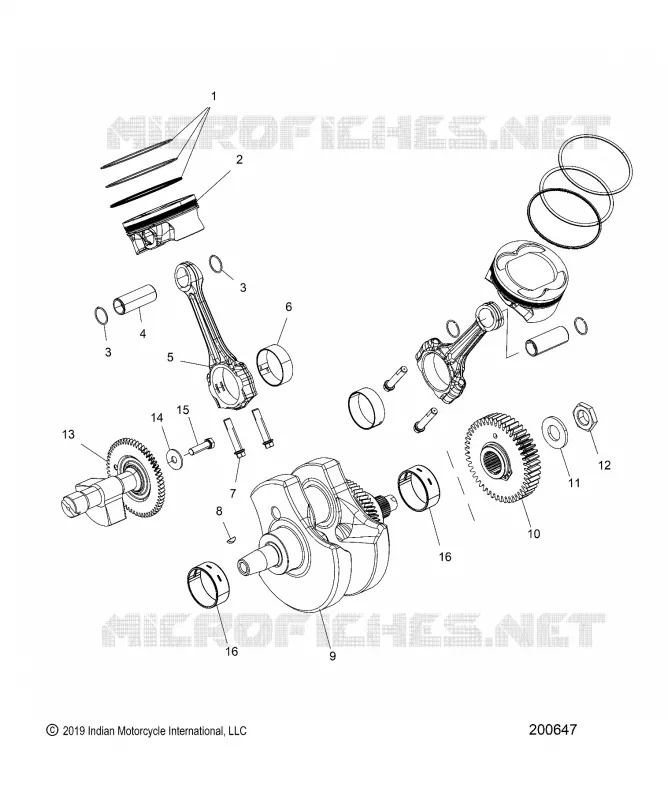 ENGINE, PISTON AND ALBERO MOTORE