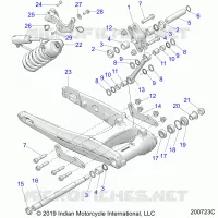 SOSPENSIONE POSTERIORE ASM., SWING ARM AND SHOCK