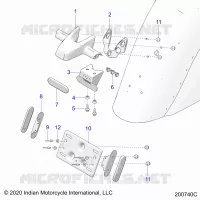 TARGA SUPPORTO/REAR LIGHT HOUSING