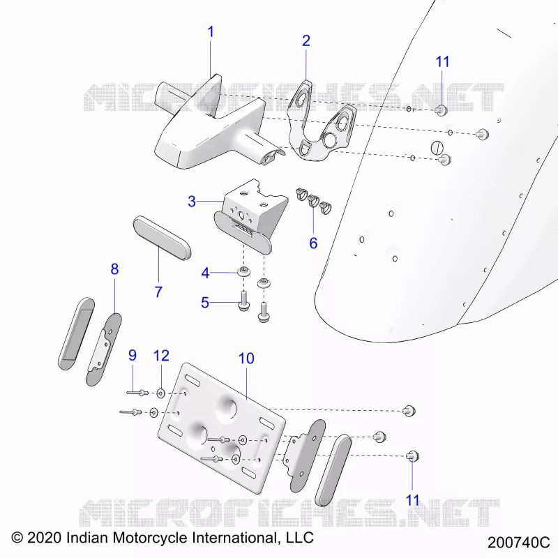 TARGA SUPPORTO/REAR LIGHT HOUSING