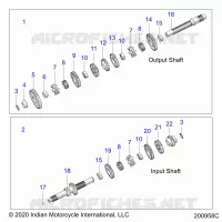 TRASMISSIONE, INPUT/OUTPUT SHAFT ASM.