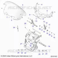 CARENATURA ASM, WINDSHIELD MOUNT