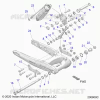 SOSPENSIONE POSTERIORE ASM., SWING ARM AND SHOCK