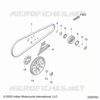 TRASMISSIONE, DRIVE SPROCKET, BELT AND GUARD