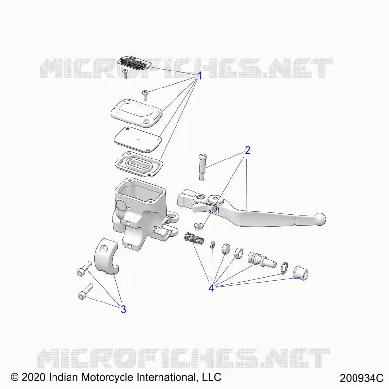 FRENO ANTERIORE, LEVER AND MASTER CYLINDER