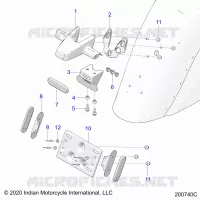 TARGA SUPPORTO/REAR LIGHT HOUSING