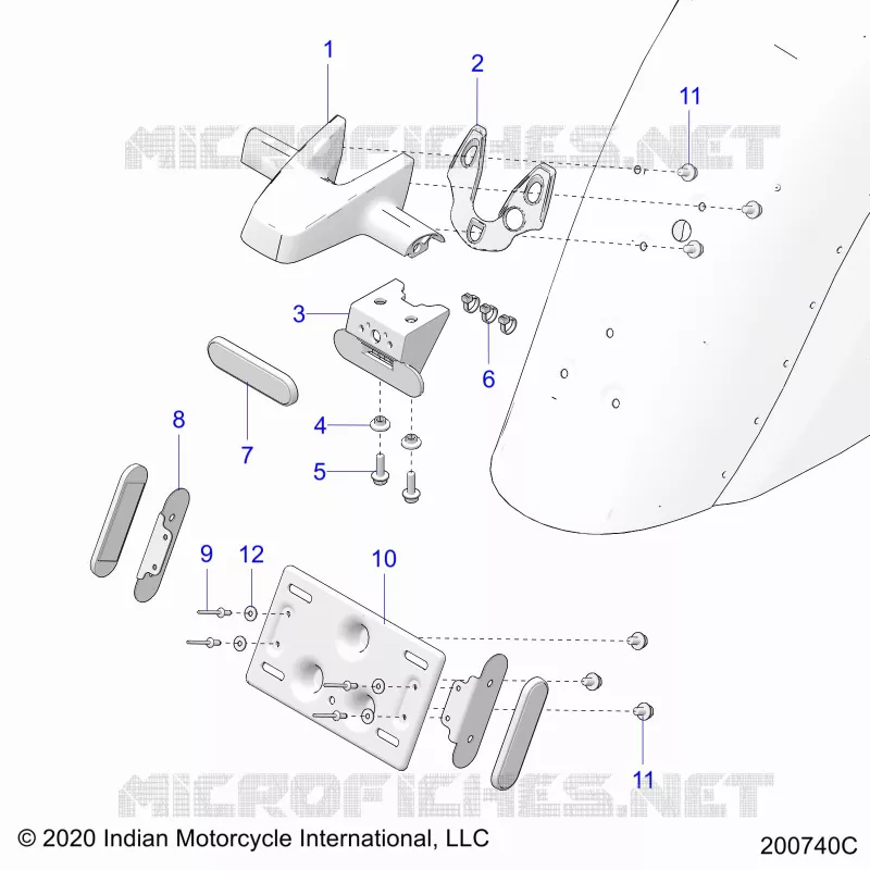 TARGA SUPPORTO/REAR LIGHT HOUSING