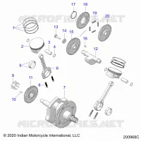 ENGINE, PISTON AND ALBERO MOTORE