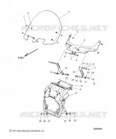 CARENATURA ASM, WINDSHIELD MOUNT