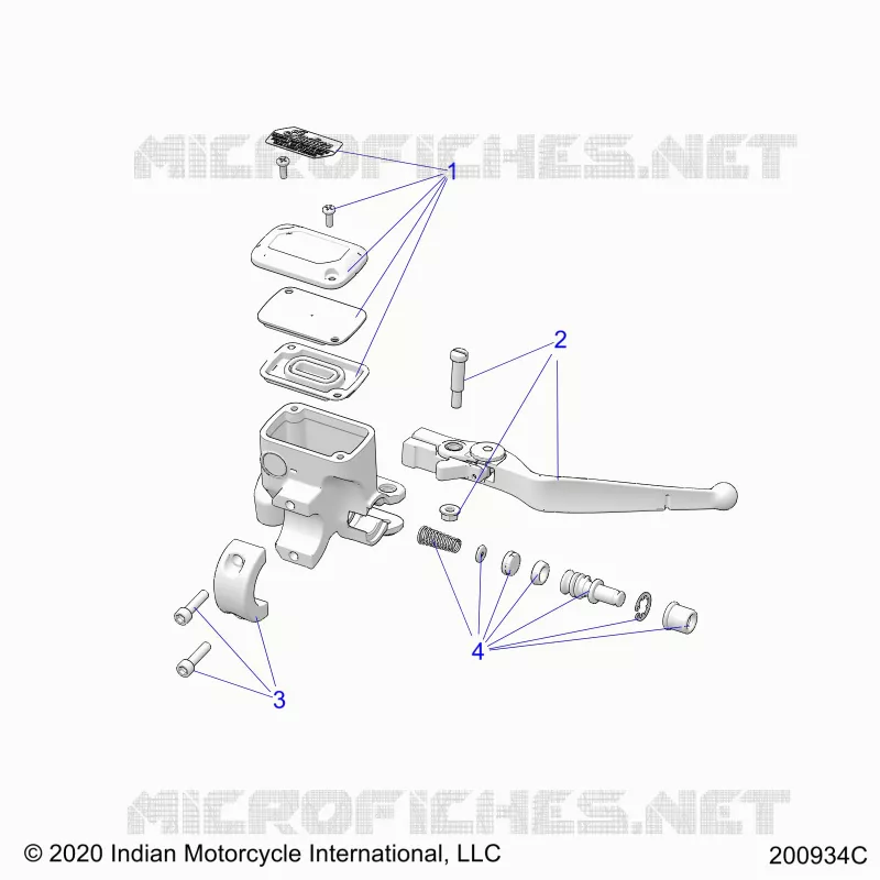 FRENO ANTERIORE, LEVER AND MASTER CYLINDER