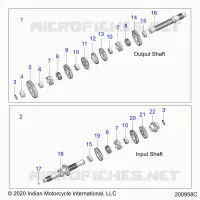 TRASMISSIONE, INPUT/OUTPUT SHAFT ASM.