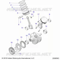 ENGINE, PISTON AND ALBERO MOTORE ASM.