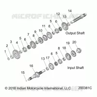 TRASMISSIONE, INPUT/OUTPUT SHAFT ASM.