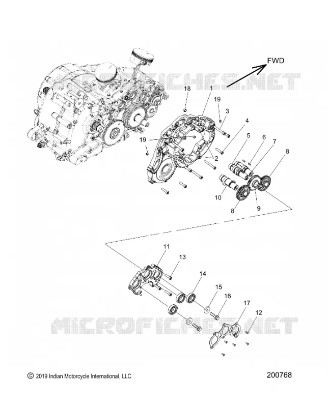 MOTORE, CAM SHAFTS AND GEARS