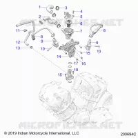 MOTORE, IGNITION, THERMOSTAT HOUSING ASM.