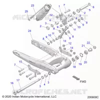 SOSPENSIONE POSTERIORE ASM., SWING ARM AND SHOCK