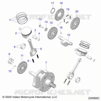 ENGINE, PISTON AND ALBERO MOTORE