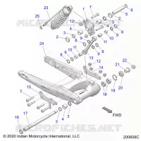 SOSPENSIONE POSTERIORE ASM., SWING ARM AND SHOCK