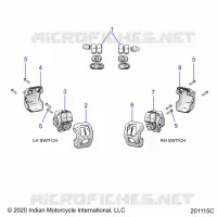 ELETTRICO, SWITCH CONTROLS, LH/RH