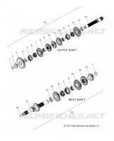 TRASMISSIONE, INPUT/OUTPUT SHAFT ASM.