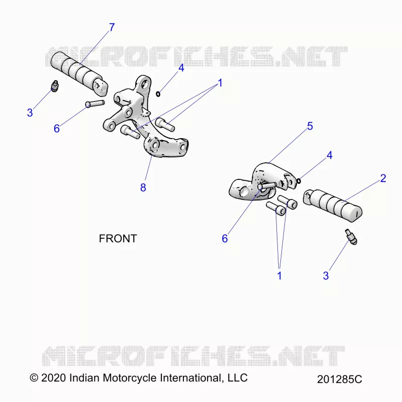 CHASSIS, FOOTPEGS