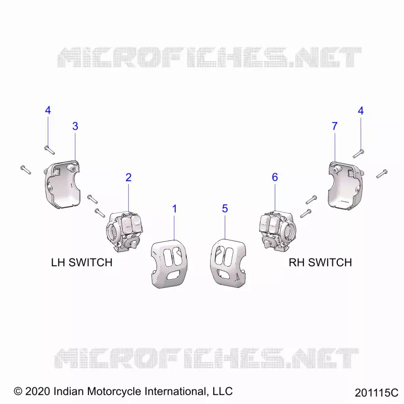 ELETTRICO, SWITCH CONTROLS, LH/RH