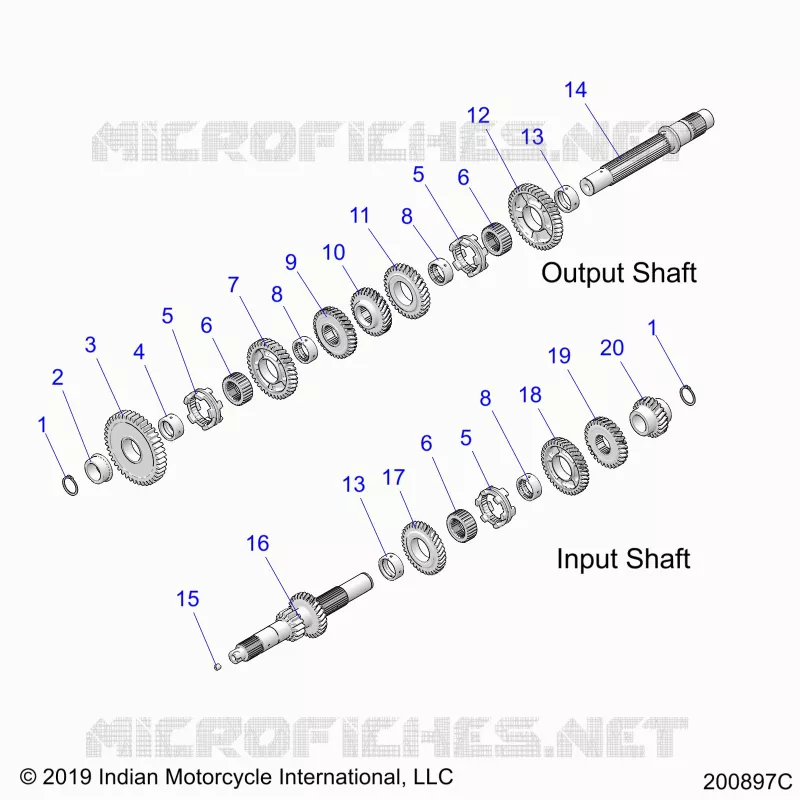 TRASMISSIONE, INPUT/OUTPUT SHAFT ASM.