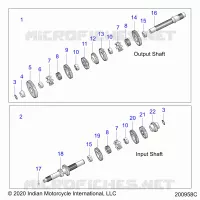 TRASMISSIONE, INPUT/OUTPUT SHAFT ASM.