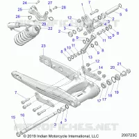 SOSPENSIONE POSTERIORE ASM., SWING ARM AND SHOCK