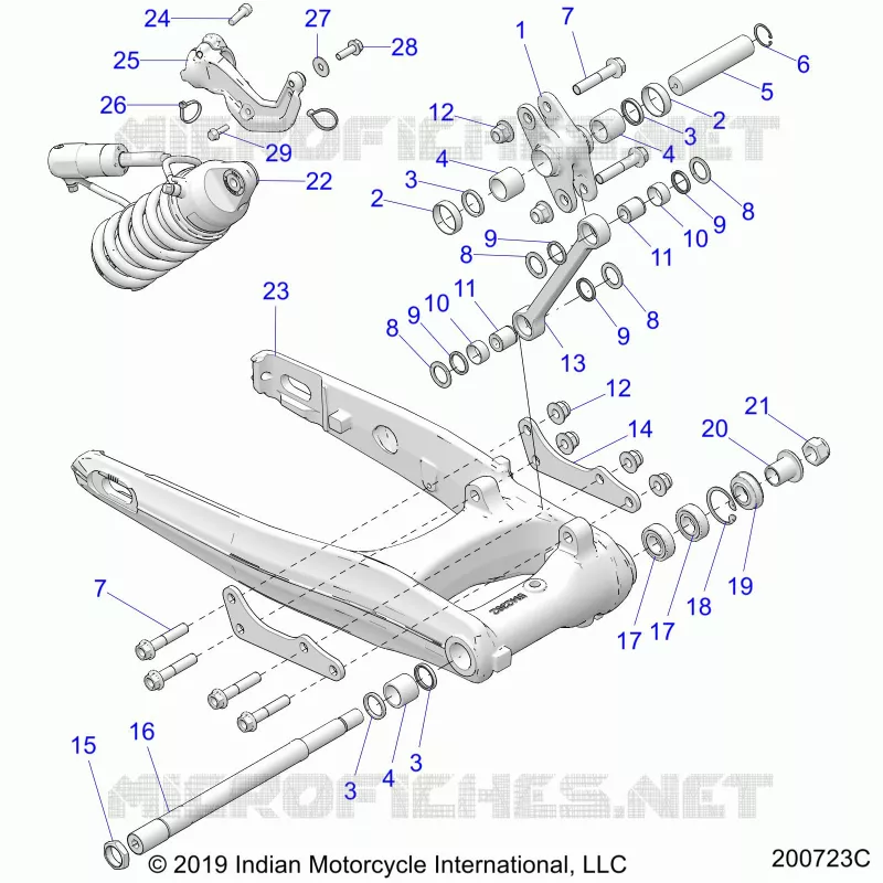 SOSPENSIONE POSTERIORE ASM., SWING ARM AND SHOCK