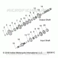 TRASMISSIONE, INPUT/OUTPUT SHAFT ASM.