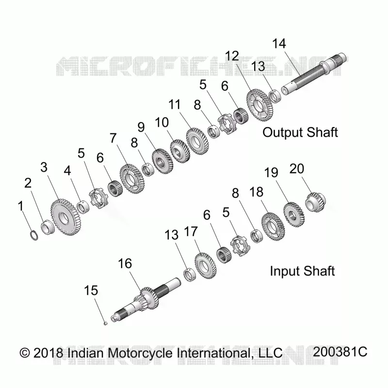 TRASMISSIONE, INPUT/OUTPUT SHAFT ASM.
