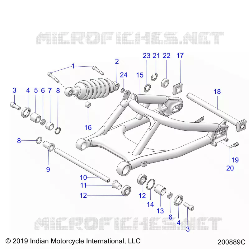 SUSPENSION,REAR SWING ARM/SHOCK