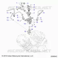 MOTORE, IGNITION, THERMOSTAT HOUSING ASM.