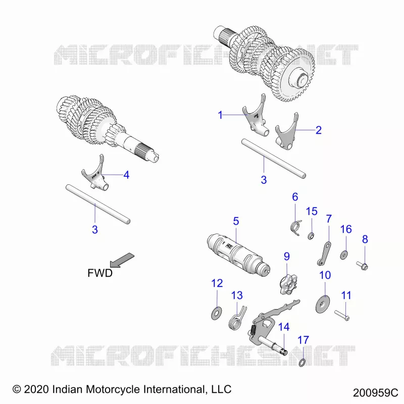 DRIVE TRAIN, FORCHE SHIFT AND DRUM