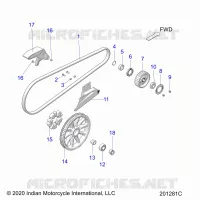 TRASMISSIONE, DRIVE SPROCKET, BELT AND GUARD